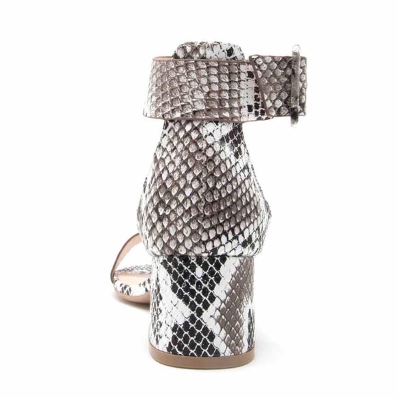 R E L I S T E D  SIZES 7.5 & 9  Snake-Skin Heeled Sandals - Picture 4 of 4